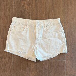 Women's White Denim Shorts